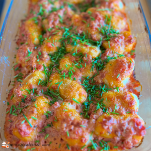 South Tyrolean semolina gnocchi in the pan