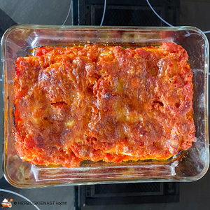 Cannelloni mit Artischocken in der Gratinform
