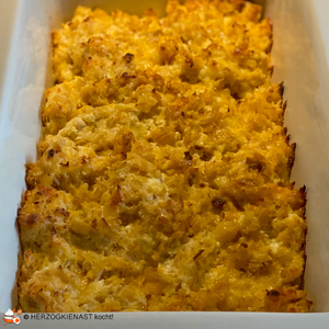 Kartoffeln Romanoff in der Auflauffrom