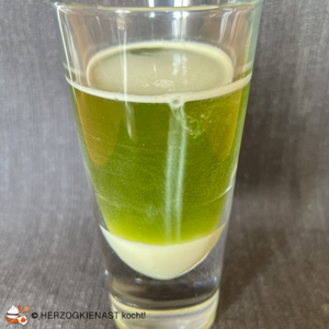 Tra Cha Mue - Thai Ice Tea als Shot, Cream unten, Tee oben drauf