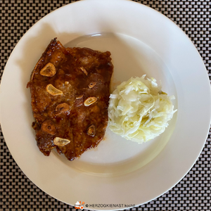 Japanese Pork Neck with cabbage salad
